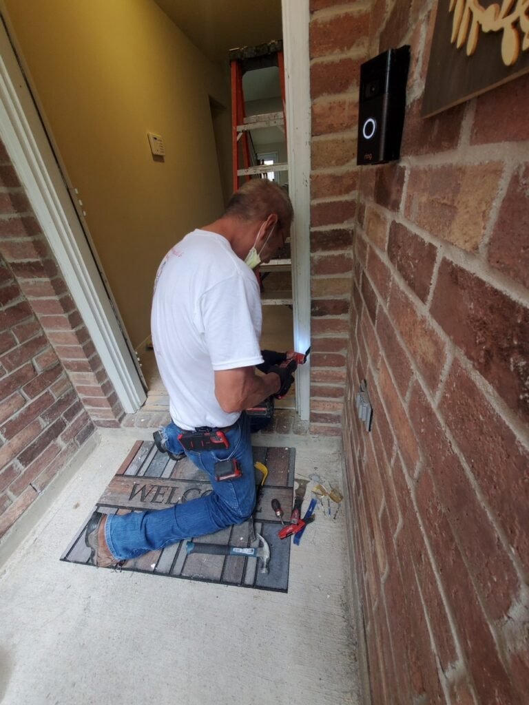 Electrician or electrical repairing confined space